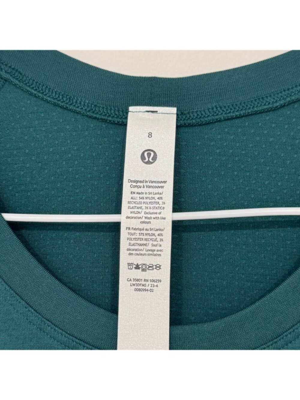 Lululemon Swiftly Tech Short Sleeve Crew in Storm Teal SMTL Size 8 NWT - Picture 5 of 6